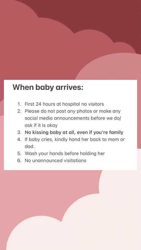 Baby Boundaries List, Birth Rules For Visitors, Rules After Baby Is Born, Boundaries With Newborn, Newborn Boundaries List, Boundaries For New Baby, Hospital Rules For New Baby, Postpartum Boundaries, Newborn Boundaries