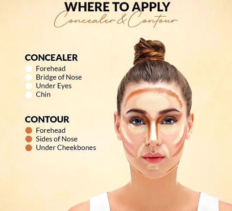 Where to apply concealer and contour 🥰 #makeup #makeuptutorial #makeupartist #makeuplover #concealer #contour #treanding #tricks #tips #hacks #beautycommunity #beautybloggers #aseya_salon What Is Concealer Used For, Concelear Makeup Best Placement, Where To Put Concealer, Concealer Tips How To Apply, Where To Apply Concealer, Where To Contour, Makeup Removal Tips, Concealer Tricks, Hippie Makeup