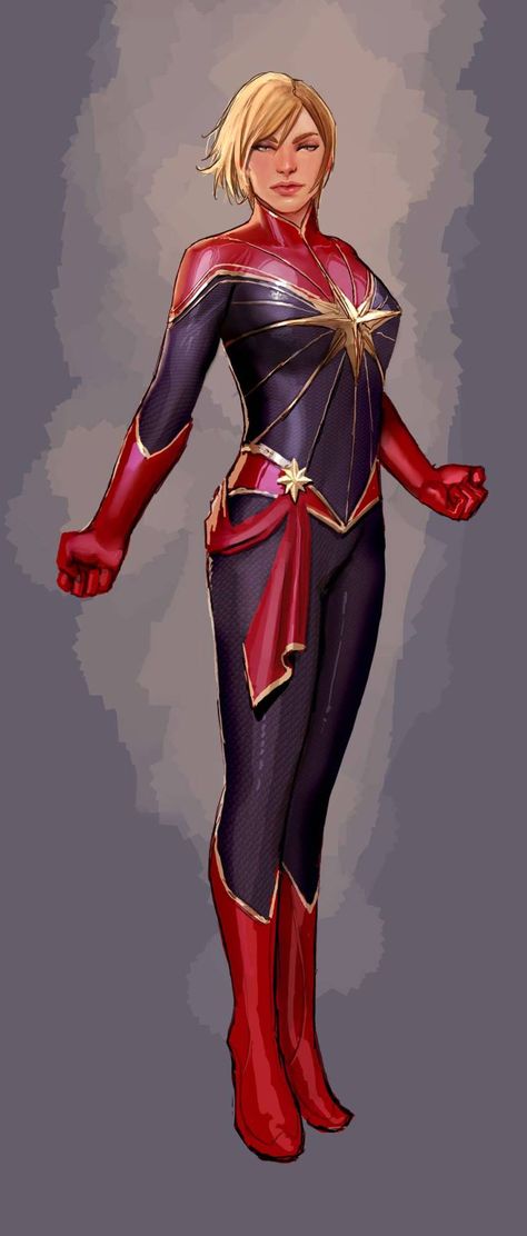 Captain Marvel by Nebezial | Stjepan Sejic * Captain Marvel Redesign, Captain Marvel Comics, Comic Captain Marvel, Stjepan Sejic, Captain Marvel New Suit, Captain Marvel Poster, Superhero Women, Miss Marvel, Comic Book Girl