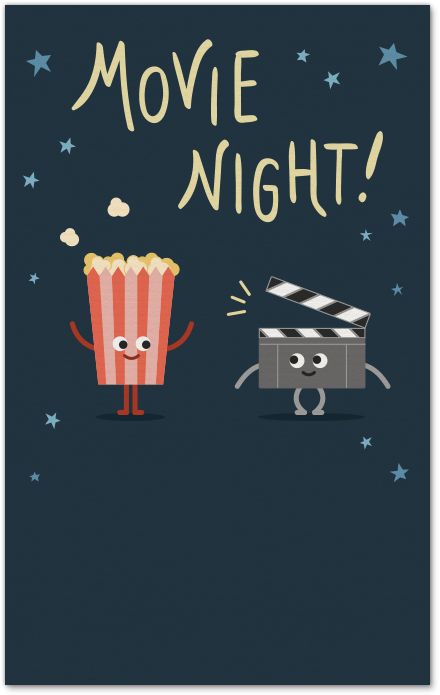 Movie Night Poster, Popcorn Movie Night, Cinema Party, Movie Night Invitations, Movie Invitation, Popcorn Movie, Evite Invitations, Movie Themed Party, Night Illustration