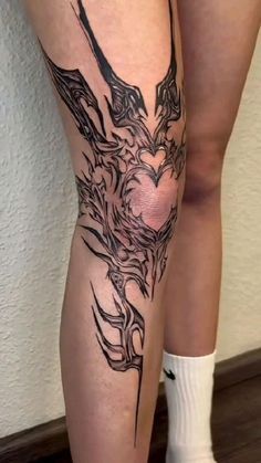 Sharpie Tattoos, Wicked Tattoos, Muster Tattoos, Leg Tattoos Women, Tattoo Style Drawings, Stylist Tattoos, Knee Tattoo, Black Ink Tattoos, Elegant Tattoos