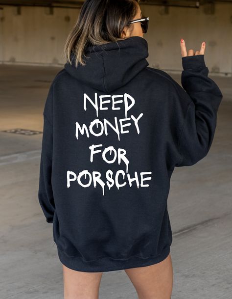 Hoodie Design Ideas Inspiration Trendy, Porsche Hoodie, 2025 Wishlist, Need Money For Porsche, Hoodie Design Ideas, Unisex Streetwear, Sweatshirt Trendy, Streetwear Hoodie, Garden Grove