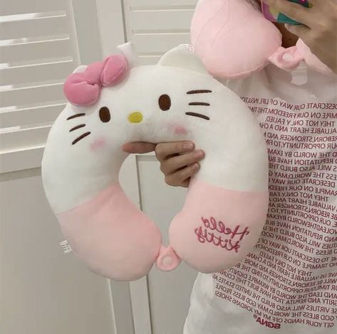 NEW Hello Kitty Neck Plushie Soft Pillow U-shaped Pillow For Car Travel  | eBay Hello Kitty Pillows, Hello Kitty Items Aesthetic, Cute Items To Buy, Hello Kitty Plushies, Hello Kitty Products, Hello Kitty Stuff, Stuff I Need, Hello Kitty Birthday Theme, Kitty Pillow