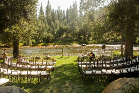 Truckee River, Riverside Weddings, River Wedding, Lake Tahoe Weddings, Tahoe Wedding, Plan My Wedding, Lodge Wedding, Wedding Goals, Woodland Wedding