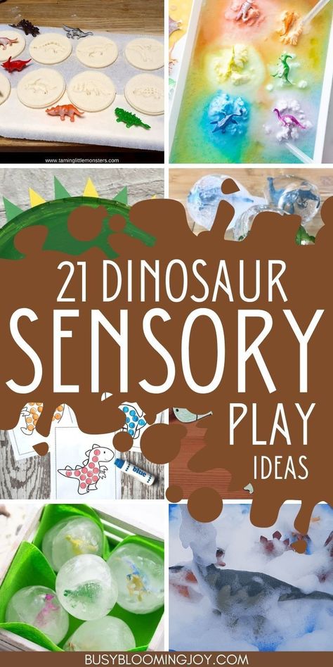 Dinosaur Experiences Preschool, Easy Dino Activities, Outside Fine Motor Activities, Frozen Dinosaur Eggs Sensory Play, Dino Lessons Preschool, How To Make Dinosaur Fossils, Dinasour Sensory Bins, Dinosaur Water Table, Dinosaurs Activities For Preschool