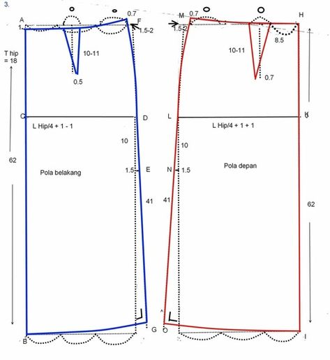 Berbagi tips cara menjahit pakaian pria dan wanita Pola Dasar, Pants Diy, Pola Rok, Modern Kebaya, Women's Office, Kurung Moden, Basic Skirt, Pleat Skirt, My Hobby