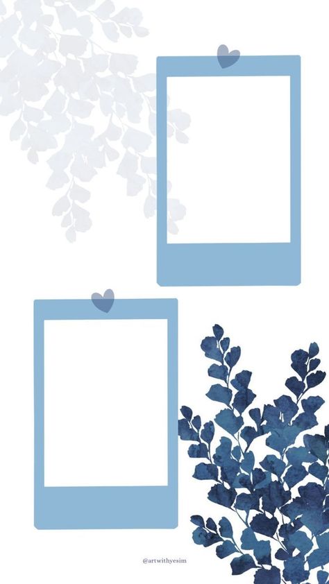 Picture Templates Photo Collages Aesthetic, Polaroid Blue Aesthetic, Picture Collage Layout Templates, Cute Photo Frame Template, Picture Wallpaper Template, Photo Tamplet, Wall Photo Collage Ideas Frames, Photo Layout Design Templates, Photo Collage Picture Frame