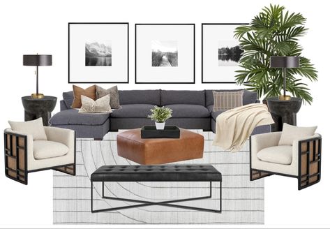 Modern Living Room Dark Grey Couch, Living Room Designs Dark Sofa, Grey Couch Home Decor, Grey Couch Styling Modern, Top Living Room Designs, How To Style Living Room With Dark Grey Couch, Gunmetal Couch Living Rooms, Modern Living Room With Grey Couch, Modern Living Room With Dark Grey Couch