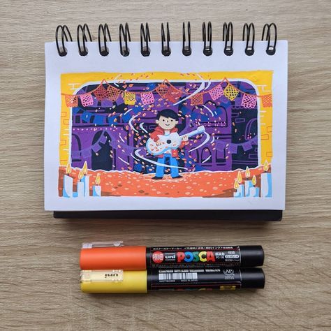 684 Likes, 11 Comments - James Chapman (@chapmangamo) on Instagram: “Remember me.  #illustration #posca #artistsoninstagram #film #coco” James Chapman, Posca Art, Sketchbook Journaling, Pen Art, Mini Canvas Art, Marker Art, Paint Pens, Paint Markers, Drawing Techniques