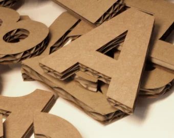 Giant Cardboard Letters Diy, Cardboard Letters Diy How To Make, Cardboard Name Letters, Home Letters On Wall, How To Make Cardboard Letters Stand Up, Diy Cardboard Letters, Large Cardboard Letters, Wooden Letters Diy, Numbers Craft