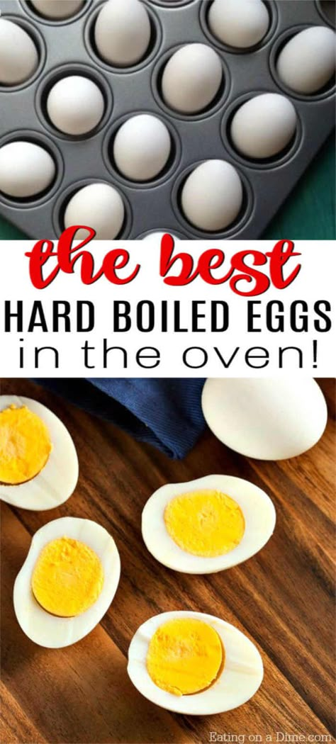 Oven Boiled Eggs, Boiled Eggs In The Oven, Baked Hard Boiled Eggs, Hard Boiled Eggs Easy Peel, Eggs In The Oven, How To Boil Eggs, Easy Hard Boiled Eggs, Eggs In Oven, Cooking Hard Boiled Eggs