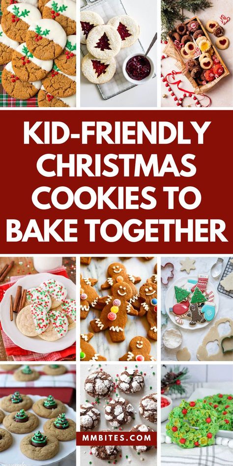 Christmas Cookie Ideas Christmas Treats To Make With Toddlers, Simple Christmas Baking For Kids, Christmas Cookie With Kids, Santa Cookie Recipe Kids, Easy Kid Friendly Christmas Treats, Holiday Baking For Kids, Kid Friendly Christmas Cookie Recipes, Simple Christmas Cookies For Kids, Kids Holiday Cookies