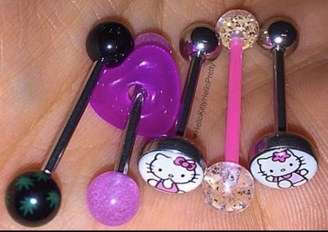 Tounge Piercing Y2k, Cute Tongue Piercing Jewelry, Cute Tongue Piercing, Tongue Piercing Jewelry, Piercings Jewelry, Stim Board, Bellybutton Piercings, Tongue Ring, Y2k Accessories