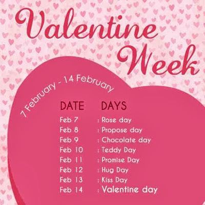 Valentine's Romantic Day Week Ideas: Year 2015. List Of Valentine Week, Valentine Day Week List, Valentine List, Valentines Romantic, Valentine Week, Valentine Day Week, Valentine Day List, Week Schedule, Propose Day