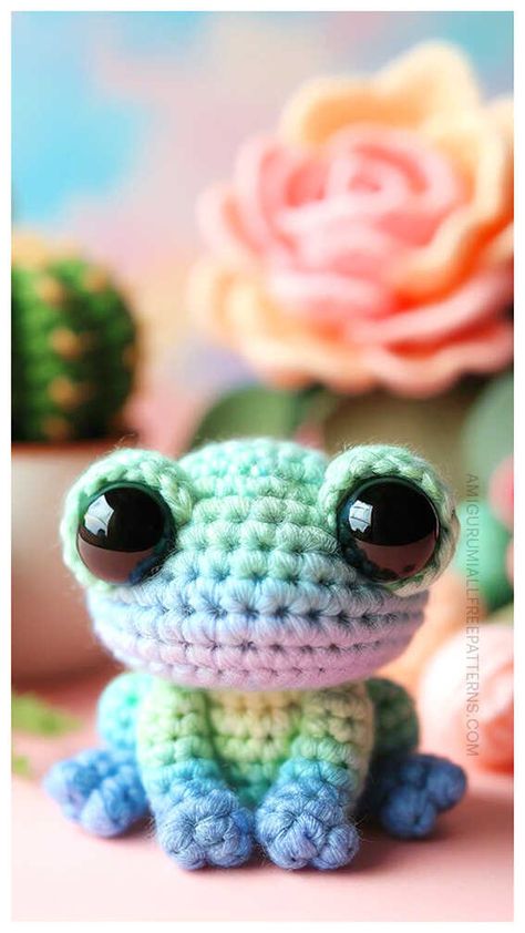 Amigurumi Frog Free Crochet Pattern Mini Crocheted Stuffed Animals, Frog Amigurumi Free Pattern Crochet Animals, Crochet Animaguri Free Pattern, Free Frog Pattern Crochet, Crochet Amigurumi Free Patterns Animals Teddy Bears, Free Easy Animal Crochet Patterns, Free Crocodile Crochet Patterns, Crochet Rat Amigurumi Free Pattern, Crochet Patterns Frogs