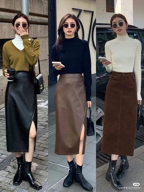 Korean Fall Outfits Street Style, Autumn Ootd Korean, Winter Ootd Korean, Korean Outfits Elegant, Korean Office Outfits Women, Korean Autumn Outfits, Korean Winter Outfits Street Style, Korean Work Outfit, Winter Modest Fashion