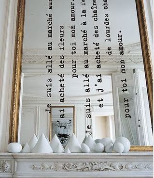 Decor Ideas: Text Written on Mirrors, Handwriting on Mirrors, Calligraphy on Mirrors Mirror Writing, Diy Quotes, The Mantle, Hemma Diy, Creation Deco, Diy Mirror, Diy Home Decor Projects, Antique Mirror, Red Riding Hood