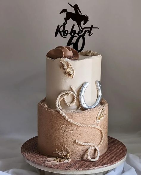 Country Western Birthday Cake, Horse Themed Birthday Cake, Western Cake For Men, Country Cake Ideas, Country Theme Cake, Yellowstone Cake, Cowboy Cake For Men, 15th Bday Cake, Vaquero Cake