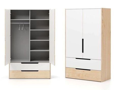 Wardrobe Internal Design, Two Door Wardrobe, Wooden Cupboard Design, Wall Wardrobe Design, Almirah Designs, Bedroom Built In Wardrobe, British School, Wooden Cupboard, Bedroom Chest Of Drawers