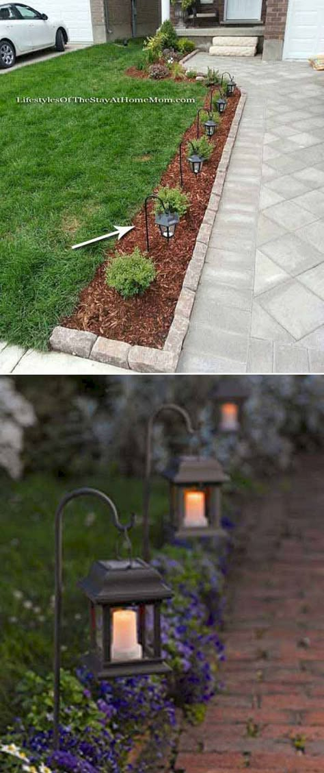 Front Landscaping, Backyard Lighting, The Secret Garden, Landscaping Tips, Yard Design, Diy Backyard, The Grass, Landscape Lighting, Shade Garden