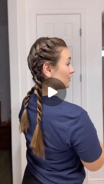 Bri Bri on Instagram: "Another day, another hairstyle   #hairstyle #hairtutorial #nurse #nursehair #nursehairstyle #fiveminutehairstyle" Hair For Nurses Hairstyles, Nurse Headband Hairstyles, Hairstyle For Nurses, Medical Assistant Hairstyles, Labor And Delivery Hairstyles, Nursing Hairstyles For Long Hair, Nurses Hairstyle, Easy Nurse Hairstyles, Easy Hairstyles For Nurses