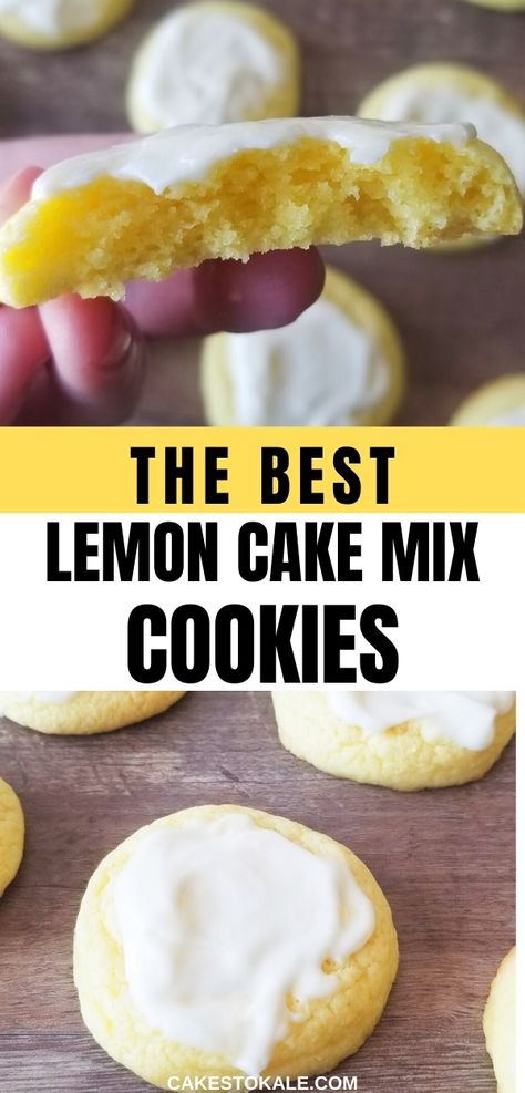 Lemon Cake Box Cookies Recipes, What To Do With Lemon Box Cake, Lemon Cookies From Cake Mix Recipes, Lemon Cake Batter Cookies, Lemon Cake Mix Cookies With Cream Cheese, Lemon Cookies With Cake Mix Boxes, Lemon Cake Cookies Mix Boxes, Easy Dessert Recipes Lemon Cake Mixes, Lemon Cake Box Mix Ideas