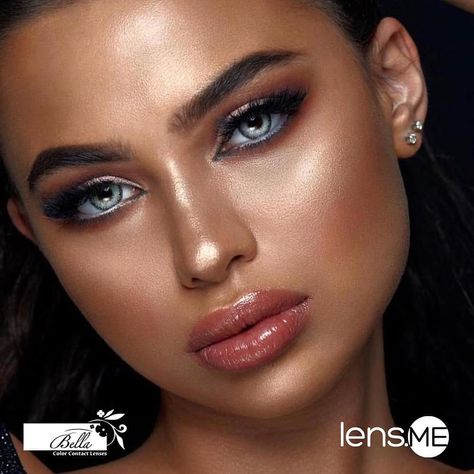 Sultry look like never before with Bella Glow Husky Gray Green! Like it? Link is in our bio to order with express worldwide delivery! 👀🚀😍🌎 ✔ Monthly Disposable ✔ With or Without Prescription  #lensdotme #Bella #FreeShipping Green Makeup Tutorial, Green Contact Lenses, Black Guy White Girl, Best Colored Contacts, Green Contacts Lenses, Designer Makeup, Green Makeup, Green Tone, Contact Lenses Colored