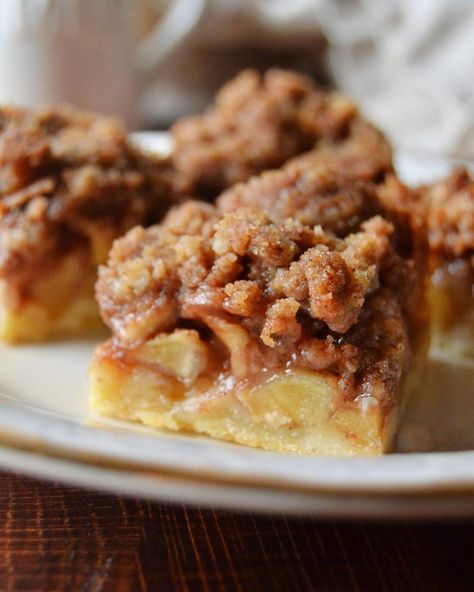 Hayley Parker (@thedomesticrebel) • Instagram photos and videos Walnut Slice, Fall Yummies, Easy Bar Recipes, Dutch Apple Pie, Apple Pie Bars, Apple Walnut, Slice Recipe, Dutch Apple, Homemade Pastries