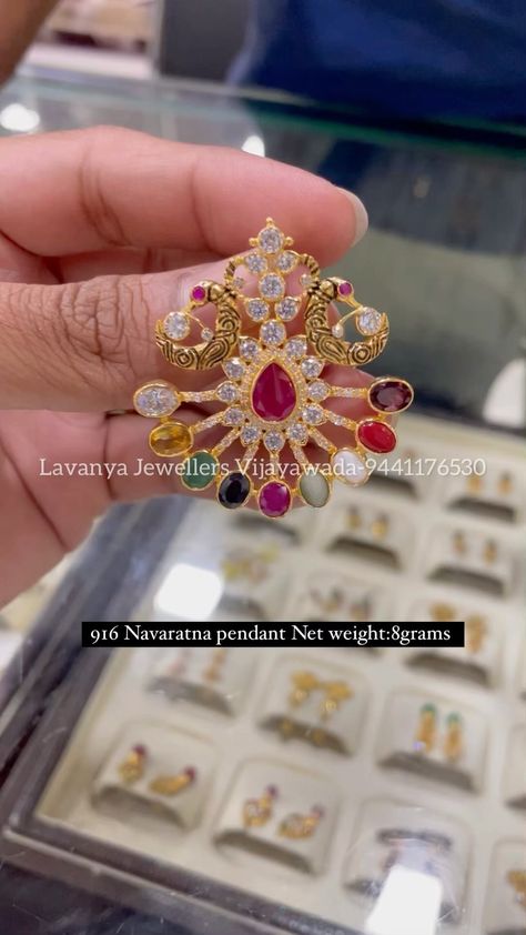 lavanyajewellers_slj on Instagram: Changeable Unique Light Weight Gold Navarathna Pendant with Beautiful Finish. Weight 8grams. We do customised orders for more info dm us.… Navarathna Pendant, Indian Room, Indian Room Decor, Classic Jewelry, Unique Lighting, Room Decor, Pendant, Gold, On Instagram