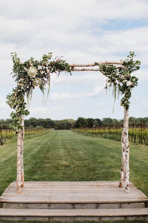 WEDDING ARCH IDEAS: 7 Most Beautiful Styles for Your Ceremony Diy Wedding Arbor, Wedding Arbor Rustic, Backyard Wedding Decorations, Garden Marquee, Diy Wedding Arch, Wedding Arbors, Wedding Ceremony Ideas, Rustic Backyard, Flowers And Greenery