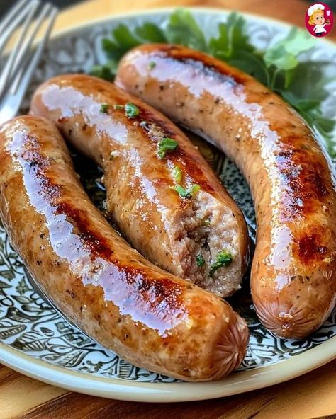 Anna Olson-Lovers🍰👩🏻‍🍳🍫 | Authentic German Bratwurst 🇩🇪 | Facebook Homemade Venison Brats, Authentic German Bratwurst Recipes, German Bratwurst And Sauerkraut, Braut Recipes Bratwurst, German Bratwurst, How To Cook Bratwurst, Brats Recipes, Bratwurst Sausage, Roasted Cauliflower Steaks