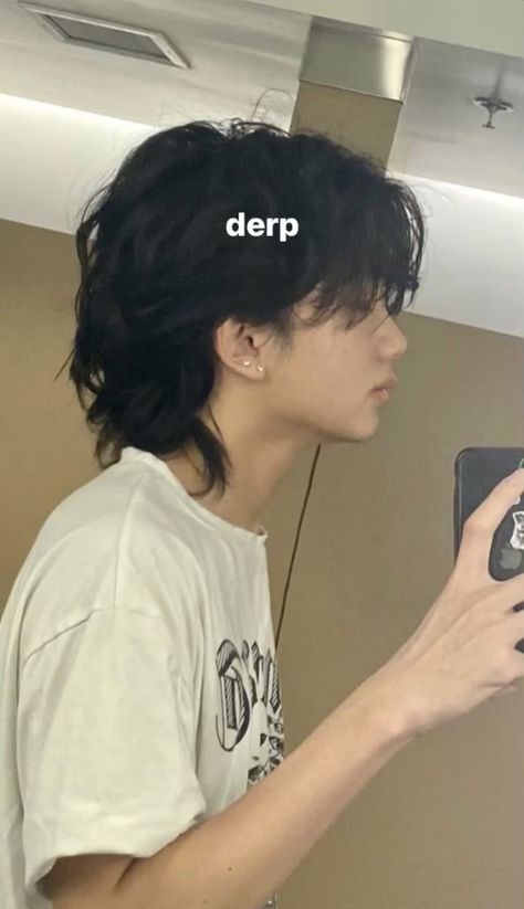 @mariyacerg on instagramv Shalt Hairstyle, Layered Fringe Men, Shaggy Wolfcut Men, Mens Wolfcut Hair, Wolfcut Male Straight Hair, Asian Wolfcut Men, Long Guys Haircut, Rindou Haircut, Middle Part Wolf Cut Men