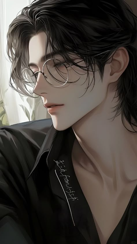 Guy With Glasses Drawing Reference, Korean Guy Drawing, Talkie Characters, Korean Fanart, Best Anime Series, The Best Anime, 얼굴 그리기, The Promised Neverland, Dark Anime Guys