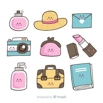 Kawaii Study, Kawaii Objects, Daily Chores, Hand Fashion, Images Kawaii, Fashion Cartoon, Graphic Editing, Vector Hand, Cute Doodles