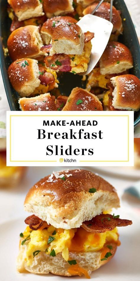 Breakfast Sliders, Chicken Thights Recipes, Breakfast Slider, Sliders Recipe, Bacon Eggs, Slider Recipes, Homemade Breakfast, Brunch Menu, Homemade Snacks