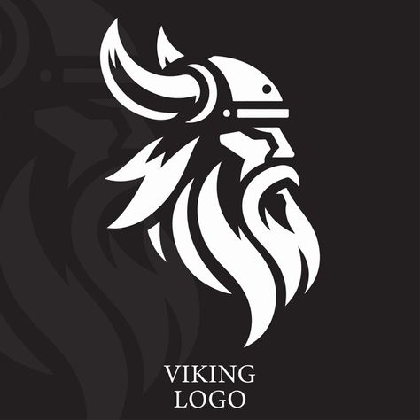 Viking logo template | Premium Vector #Freepik #vector Viking Silhouette, Odin Art, Colorado Logo, Viking Logo, Print Design Art, Bull Logo, Drawing Reference Poses, Silhouette Design, Logo Icons