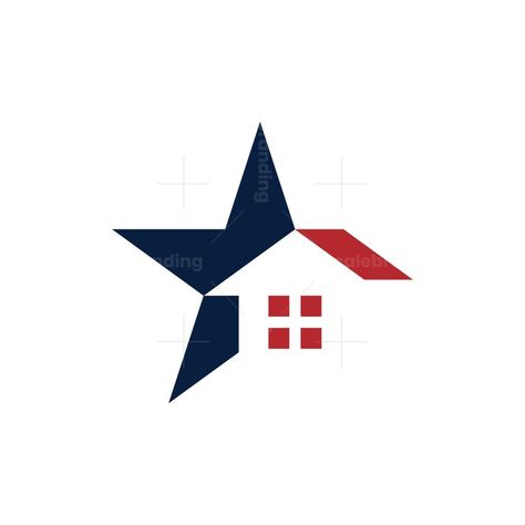 Texas Real Estate Logo for Sale. Star House logo. Modern, simple and unique ready made star residential house logo. The design conveys, lone star, tejas, elegant, patriotic, USA, American, United States and professional. This signet is suitable for realty agent, veteran owned realtor, mortgage broker, housing park, home builder, construction, developer, home-stay and hospitality. The symbol itself will looks nice as social media avatar and website or mobile icon. Logos, Veteran Logo, Property Logo, Usa House, Mobile Home Parks, Mobile Icon, Mortgage Broker, Real Estate Logo Design, House Logo