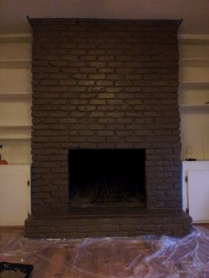 Chocolate brown fireplace Brown Fireplace, Basement Paint Colors, Farmhouse Fireplace Decor, Painted Brick Fireplace, Painted Brick Fireplaces, Diy Fireplace Makeover, Paint Fireplace, Brick Fireplace Makeover, Brown Brick