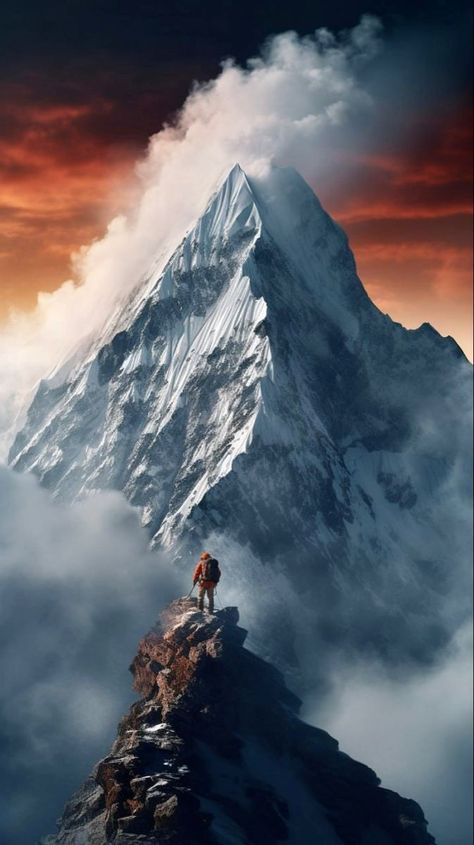 Android Wallpaper Dark, Live Backgrounds, Cold Mountain, Top Of The Mountain, Landscape Tattoo, Iphone Wallpaper Stills, Scifi Fantasy Art, Heaven Art, Scenery Pictures