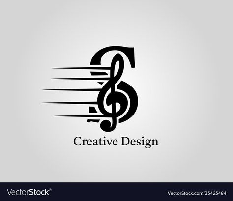 Music Note Logo, Musical Logo, S Letter Logo, Logo Music, Music Logo Design, Initial S, S Letter, Music Logo, S Design