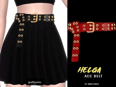 Cc Top, Y2k Belt, Sims 4 Game Mods, Sims 4 Cc Folder, Sims 4 Dresses, Sims4 Clothes, Chain Top, Sims 4 Collections, Sims Hair