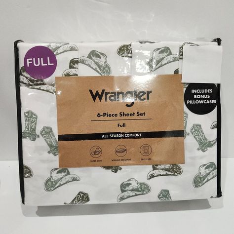 I just added a new item to eBay, Wrangler 6 Pc Washed Sheet Set FULL Cowboy Hats Boots New Western Themed! #eBay #eBaySeller Horse Bedroom, Country Bedroom Decor, Dream Things, Western Bedroom, Boots Western, Country Bedroom, Sheet Sets Full, 2024 Christmas, Garden Bedding