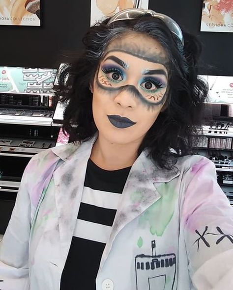 Scientist Scientist Halloween Costume Women, Crazy Scientist Costume, Mad Scientist Halloween Costume, Mad Scientist Halloween Party, Science Costumes, Science Makeup, Ix Chel, Mad Scientist Costume, Scientist Costume