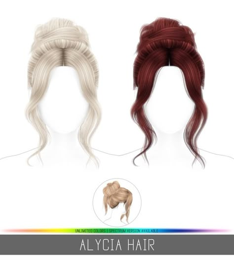 ALYCIA HAIR | Patreon Sims 4 Cc Hair Bun Patreon, Sims 4 Simpliciaty Cc, Alpha Sims 4 Hair, Sims 5 Cc, Sims 4 Cc Clothes Patreon Hair, The Sims 4 Mods Gameplay, Ts4 Hair Cc Alpha, Sims 4 Alpha Cc Patreon, Sims Clothes Cc Patreon