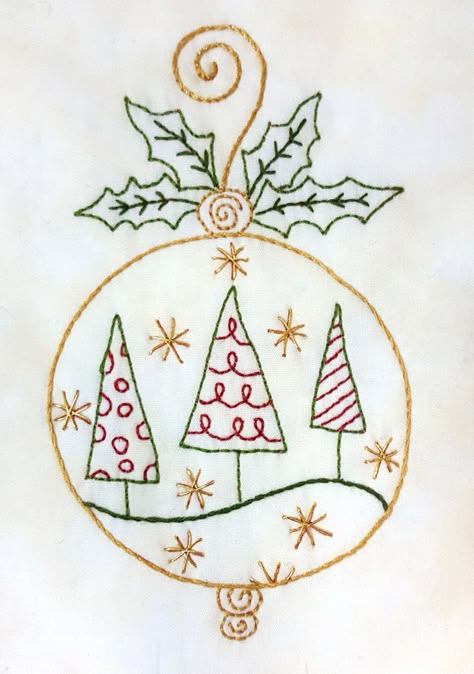 Stitching Cards Patterns Free Christmas, Christmas Hand Embroidery Patterns Free, Christmas Embroidery Patterns Free, Free Christmas Embroidery Patterns, Primitive Embroidery Patterns, Redwork Embroidery Patterns, Xmas Embroidery, Embroidery Christmas Ornaments, Christmas Stitchery