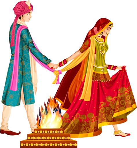 Bride And Groom Cartoon, Wedding Couple Cartoon, Couple Png, Shadi Card, Wedding Symbols, Indian Wedding Invitation Card Design, Wedding Vector Art, Hindu Wedding Invitations, Couple Clipart