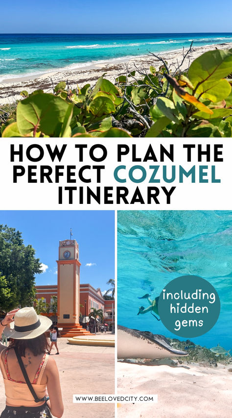 Planning a trip to Cozumel? Whether you're on a cruise or staying nearby in Playa del Carmen, this itinerary highlights the best things to do on this stunning island. From pristine Mexico beaches to unforgettable snorkeling spots, discover the natural beauty of Cozumel. Perfect for a Cancun trip or a Western Caribbean adventure, dive into Mexico’s vibrant culture and scenic landscapes with this travel guide! 🌊✨ #CozumelMexico #MexicoTravel #WesternCaribbean Cozumel Excursions, Things To Do In Cozumel, History Of Mexico, Cozumel Cruise, Panama Canal Cruise, Mexico Itinerary, Mexico Beaches, Cancun Trip, Mexico History