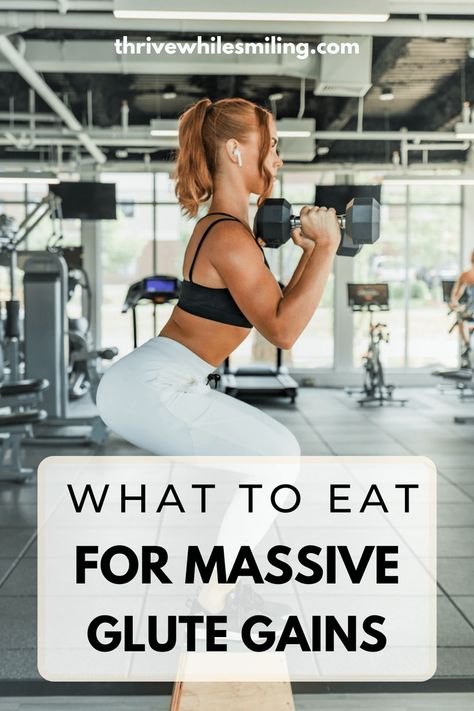 Healthy Eating To Gain Muscle, Eat To Build Muscle Women, Foods To Eat To Gain Muscle, Foods That Help Build Muscle, Foods To Eat To Gain Glutes, Foods For Gaining Weight For Women, At Home Workouts To Gain Muscle, Glute Gain Meals, Pre Workout Breakfast For Muscle Gain