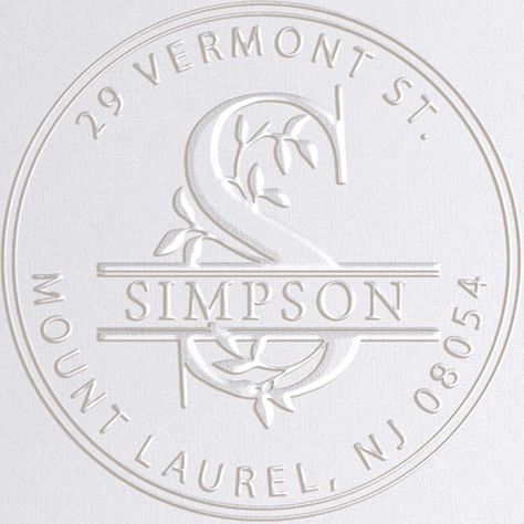 Custom Embosser, Embossed Seal, Custom Return Address Stamp, Business Stamps, Embossing Stamp, Monogram Wedding Invitations, Personalized Stamps, Book Stamp, Seal Design