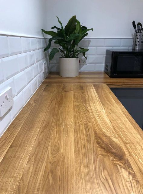 oak worktop Wooden Worktop Kitchen, Wood Worktop Kitchen, Solid Wood Kitchen Worktops, Wood For Kitchen, Best Wood Flooring, Oak Worktop, Wood Countertops Kitchen, Oak Worktops, Wooden Worktops